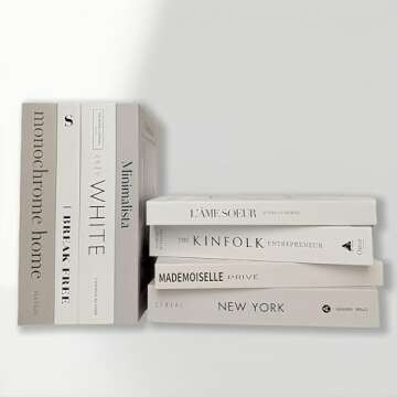 8 Pack Decorative Books, Ediactcyl Decoration Faux Books for Hardcover Home Decor | Fake Book Stacks Display for Bookshelf Room Decor (M26)