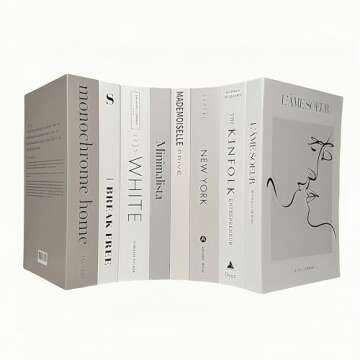 8 Pack Decorative Books, Ediactcyl Decoration Faux Books for Hardcover Home Decor | Fake Book Stacks Display for Bookshelf Room Decor (M26)