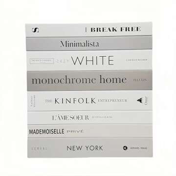 8 Pack Decorative Books, Ediactcyl Decoration Faux Books for Hardcover Home Decor | Fake Book Stacks Display for Bookshelf Room Decor (M26)