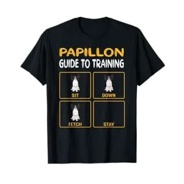 Funny Papillon Guide To Training Dog Obedience Trainer T-Shirt