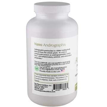 One Planet Nutrition Nano Andrographis 500 mg Veggie Capsules - 120 Servings for Immune Health