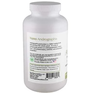 One Planet Nutrition Nano Andrographis 500 mg Veggie Capsules - 120 Servings for Immune Health