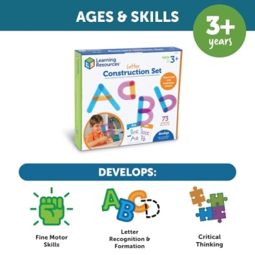 Letter Construction Set for Creative Learning Ages 3+