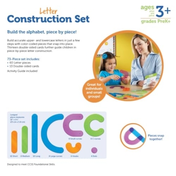 Letter Construction Set for Creative Learning Ages 3+