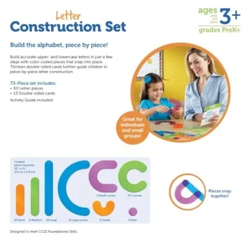 Letter Construction Set for Creative Learning Ages 3+