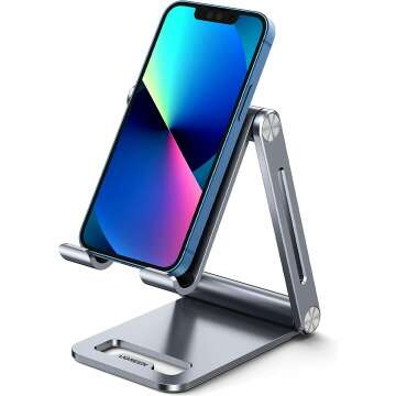UGREEN Adjustable Phone Stand for Desk - Space Grey