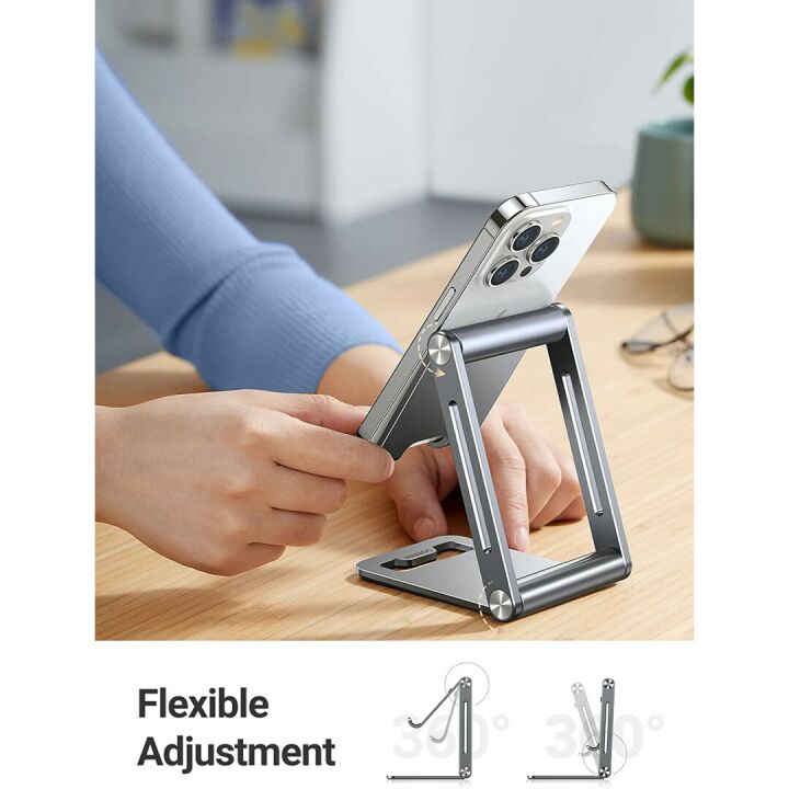 UGREEN Adjustable Phone Stand for Desk - Space Grey