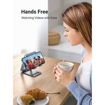 UGREEN Adjustable Phone Stand for Desk - Space Grey