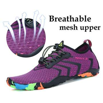 Mishansha Womens Mens Water Shoes Quick Dry for Beach and Water Activities