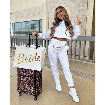 Up2ournecksinfabric - Peronalized Gift - Embossed Bridal Gift Set - Mrs. Sweatshirt - New Mrs. Set - Mrs. Sweatshirt - Bride Sweatpants - New Mrs. - Honeymoon Outfit - New Mrs. Joggers