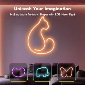 SILFU Neon Rope Lights, 20FT RGB Led Strip Lights, Waterproof IP67, DIY Design, Music Sync, 24 Keys Remote Control, Multiple Modes,for Living Room, Bedroom, Holiday Decoration