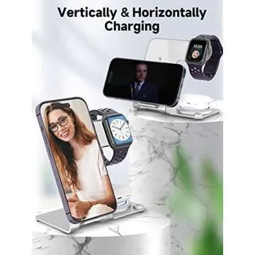 3 in 1 Fast Wireless Charger for iPhone, iWatch, AirPods