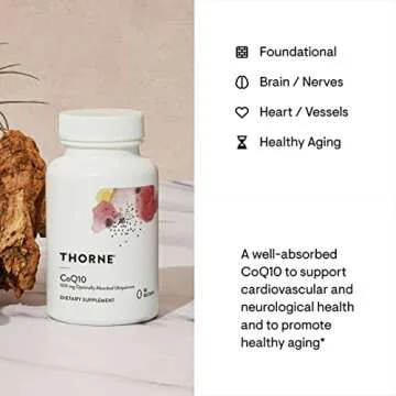 THORNE CoQ10 100mg - Premium Heart & Brain Support Supplement