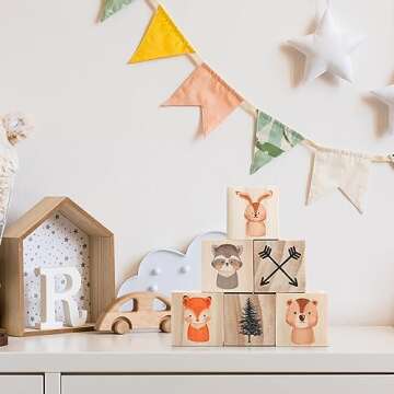 Kigley 6 Pcs Adorable Jungle Nursery Decor for Kids