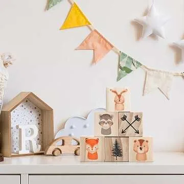 Kigley 6 Pcs Adorable Jungle Nursery Decor for Kids