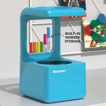 Discovery™ Doodle Projector Light Art Station – Includes 6 Dry-Erase Markers, 10 Reusable Drawing Discs, Project Drawings on Walls & Ceilings| Arts & Crafts Kit for Kids| Tracing Pad Coloring Toy Gift