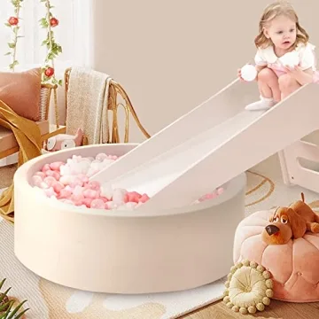 TRENDPLAY Pack of 100 Pink Ball Pit Balls, Kids Ball Pit Play Tent Ocean Ball for Toddlers Non-Toxic Balls with Durable Storage Bag, Summer Water Play (Ship from USA)