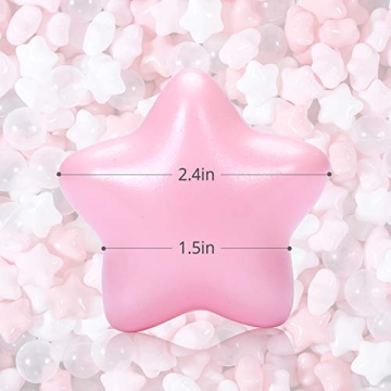 TRENDPLAY Pack of 100 Pink Ball Pit Balls, Kids Ball Pit Play Tent Ocean Ball for Toddlers Non-Toxic Balls with Durable Storage Bag, Summer Water Play (Ship from USA)