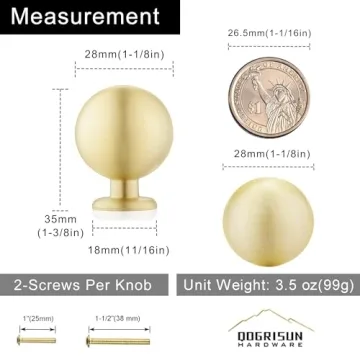 Stylish QOGRISUN Solid Brass Cabinet Knobs for Every Home