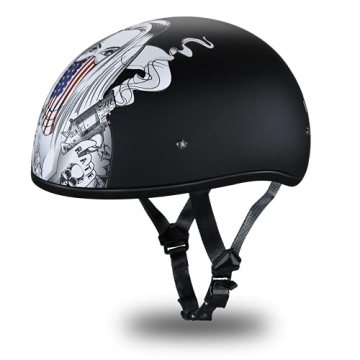 Daytona Half Skull Cap Motorcycle Helmet – Light & Comfortable