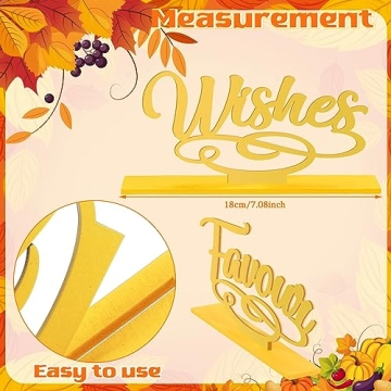 Hoolerry Fall Letter Table Sign Set for Thanksgiving Decor