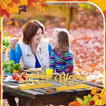 Hoolerry Fall Letter Table Sign Set for Thanksgiving Decor