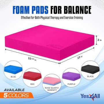 Yes4All Upgraded Foam Balance Pad for Exercise & Physical Therapy
