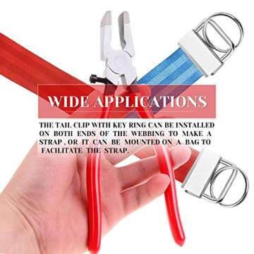 KeyFob Hardware Set, Shynek 40pcs Key Fob Hardware 1 Inch with Key Fob Pliers for Wristlet Keychain, Key Lanyard and Key Chain Making Hardware Supplies