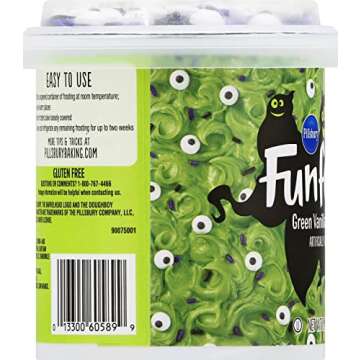 Pillsbury Creamy Supreme Frosting, Halloween Vanilla Green, 8 oz - Pack of 2