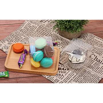 VGOODALL Clear Boxes for Treats, 3 x 3 x 3 inches, 45 Pack, Transparent Favor Boxes for Wedding, Baby Shower, Party Treats