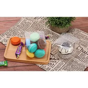 VGOODALL Clear Boxes for Treats, 3 x 3 x 3 inches, 45 Pack, Transparent Favor Boxes for Wedding, Baby Shower, Party Treats