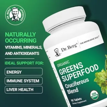 Dr. Berg's Organic Greens Superfood Tablets for Energy