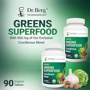 Dr. Berg's Organic Greens Superfood Tablets for Energy
