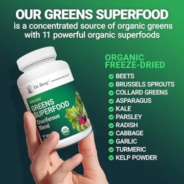 Dr. Berg's Organic Greens Superfood Tablets for Energy