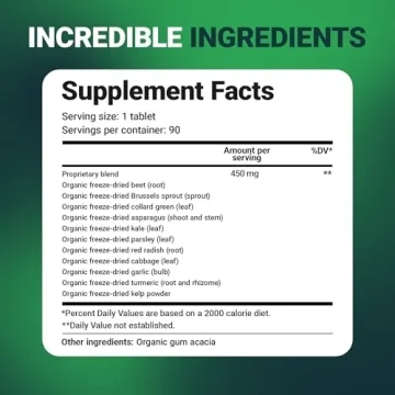 Dr. Berg's Organic Greens Superfood Tablets for Energy