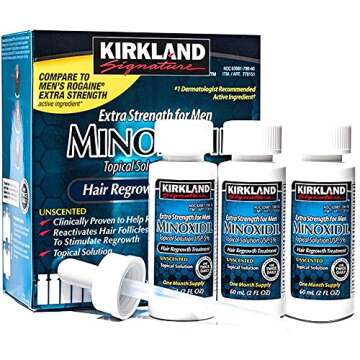 Kirkland Minoxidil 5% Hair Regrowth Solution with Dropper (1 to 24 Month Supply)