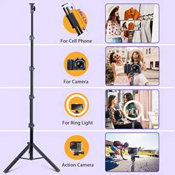 Torjim 67" Phone Tripod & Camera Stand for Content Creators
