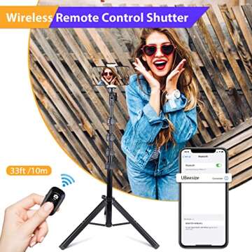 Torjim 67" Phone Tripod & Camera Stand for Content Creators