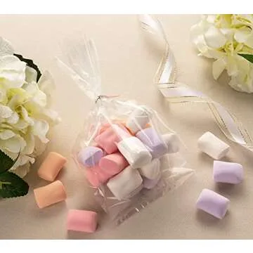 XLSFPY Clear Cellophane Bags 100PCS for Treats