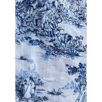 NOTHING FITS BUT Kiko Baby Shower Maternity Gown, Women’s Cotton Classic Linen Smocked Nursing Dress, Short Puffed Sleeves, Off Shoulder, Square Neckline, Shirred Bust, Calf-Length, Paris, XS