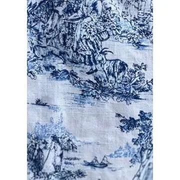 NOTHING FITS BUT Kiko Baby Shower Maternity Gown, Women’s Cotton Classic Linen Smocked Nursing Dress, Short Puffed Sleeves, Off Shoulder, Square Neckline, Shirred Bust, Calf-Length, Paris, XS