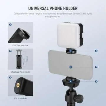 NEEWER All Metal Phone Tripod with Remote for Photography