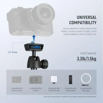 NEEWER All Metal Phone Tripod with Remote for Photography