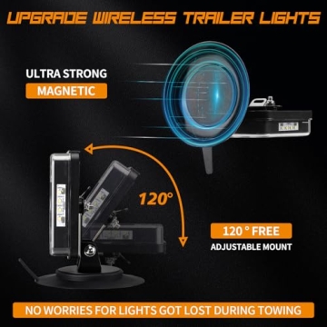 Wireless Trailer Lights - Magnetic with Strobe Functionality