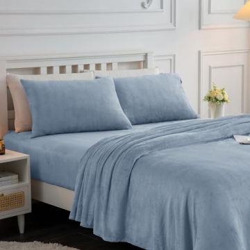 Softan Micro Fleece Bed Sheet Set - King Size Warmth and Comfort