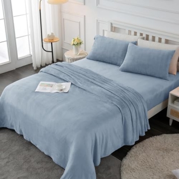 Softan Micro Fleece Bed Sheet Set - King Size Warmth and Comfort
