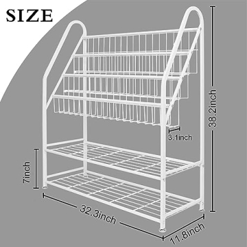 aboxoo Metal Kids Bookshelf for Organized Fun in Style