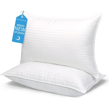 COZSINOOR Bed Pillows Queen Size: Hotel Quality Set of 2 - Down Alternative Microfiber Filled for Ba...