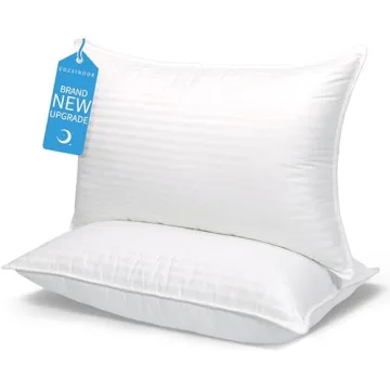 COZSINOOR Bed Pillows Queen Size: Hotel Quality Set of 2 - Down Alternative Microfiber Filled for Ba...