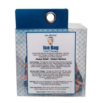 Spa Sister Blue Hearts Ice Bag - Reusable Cold Compress